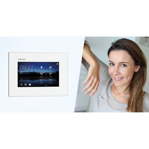 Balter EVO Video-T&uuml;rsprechanlage f&uuml;r Einfamilienhaus mit 3x 7 Zoll Monitor Silber Schwarz