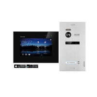 Balter EVO Video-T&uuml;rsprechanlage mit App f&uuml;r Einfamilienhaus mit 1x 7 Zoll Monitor Silber Schwarz