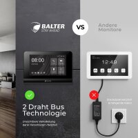 Balter Entri Set L Video T&uuml;rsprechanlage 2 Monitore Schwarz