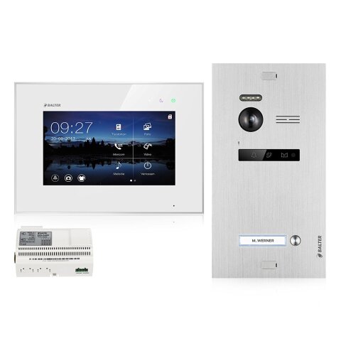 Video Türsprechanlage für 1 Familienhaus, 2x Monitore,...