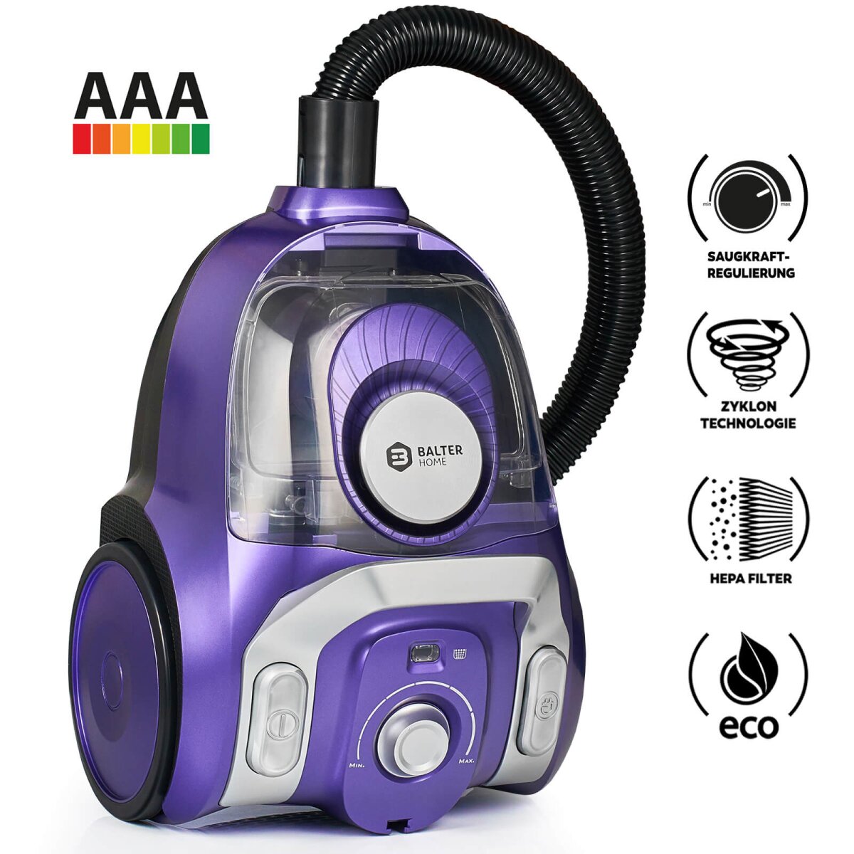 Orion X3 beutellos leistungsstarker Bodenstaubsauger mit Kabel Zyklon 800W 3.5L