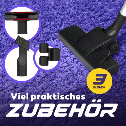 Orion X3 beutellos leistungsstarker Bodenstaubsauger mit Kabel Zyklon 800W 3.5L
