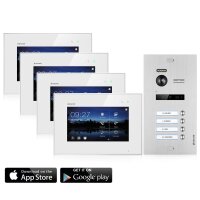 Video Türsprechanlage mit Smartphone App für 4...