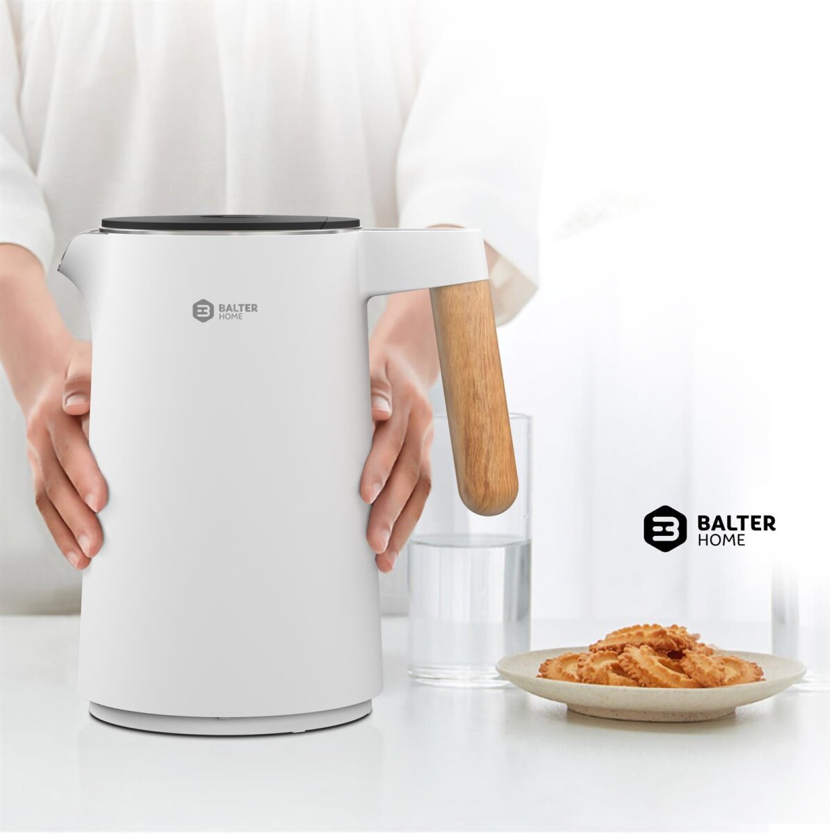 BALTER Edelstahl Wasserkocher WK-08-WH