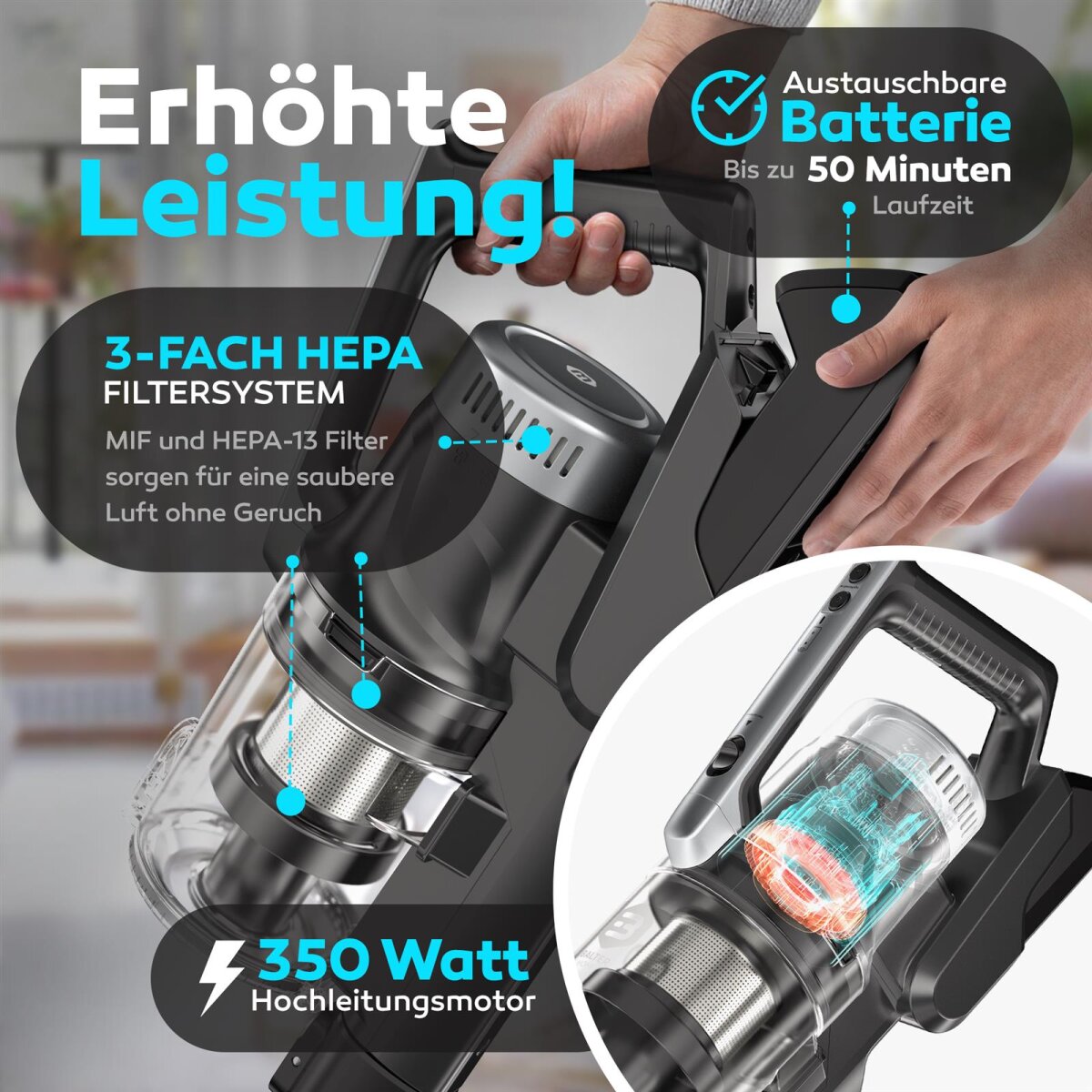Balter Akku Handstaubsauger Vertu X11 PRO