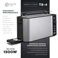 Balter Toaster TS-04-LCD Silver Langschlitz